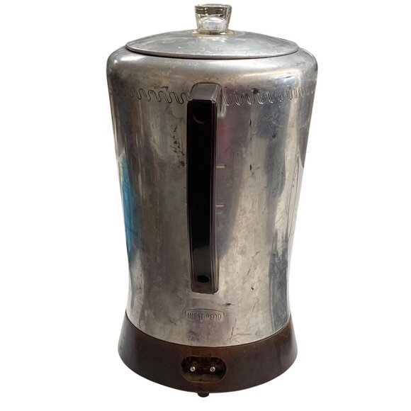Vintage West Bend Flavo-Matic 8-Cup Electric Percolator Coffee Maker Aluminum & - Picture 4 of 10